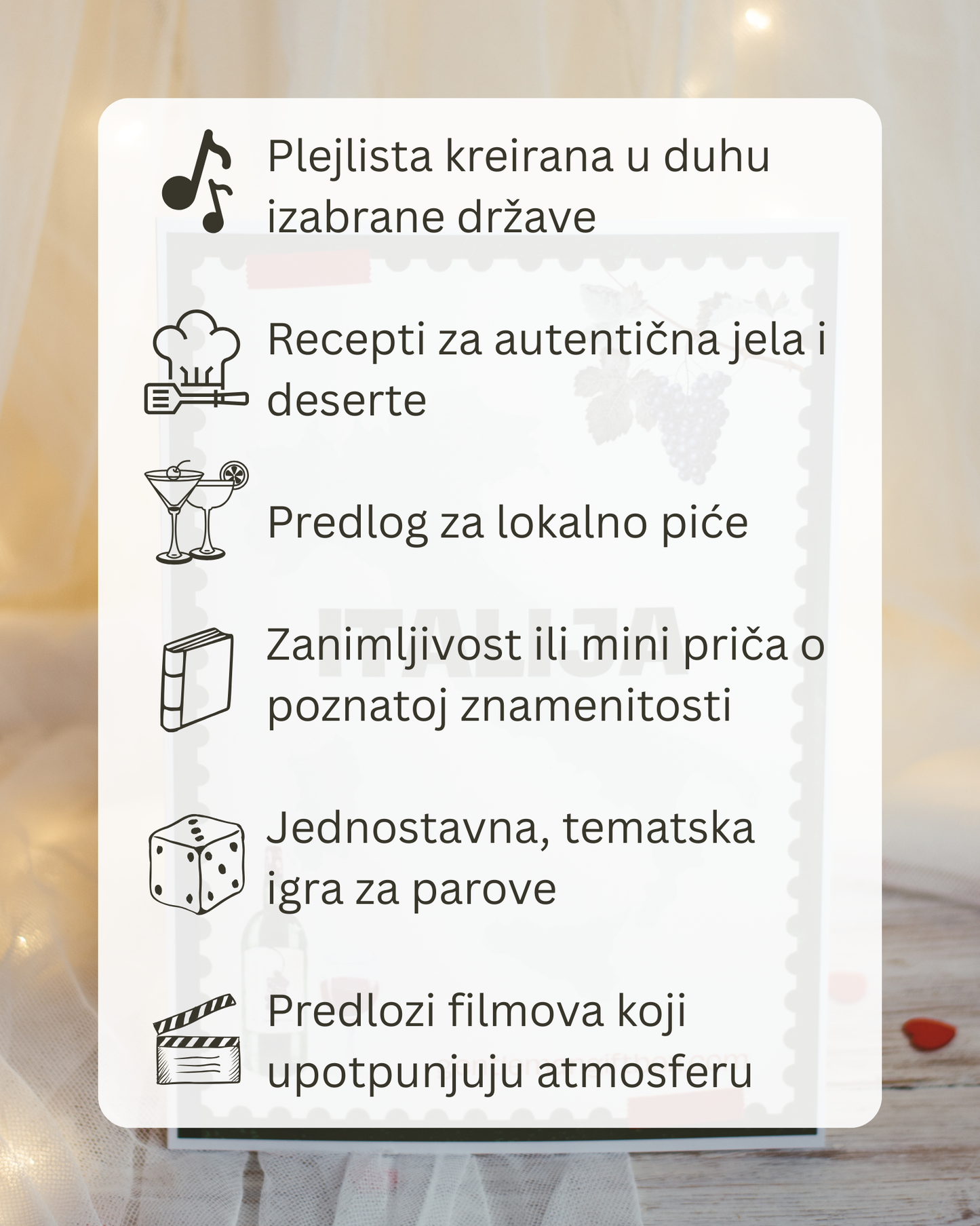 Italija-tematsko veče za parove