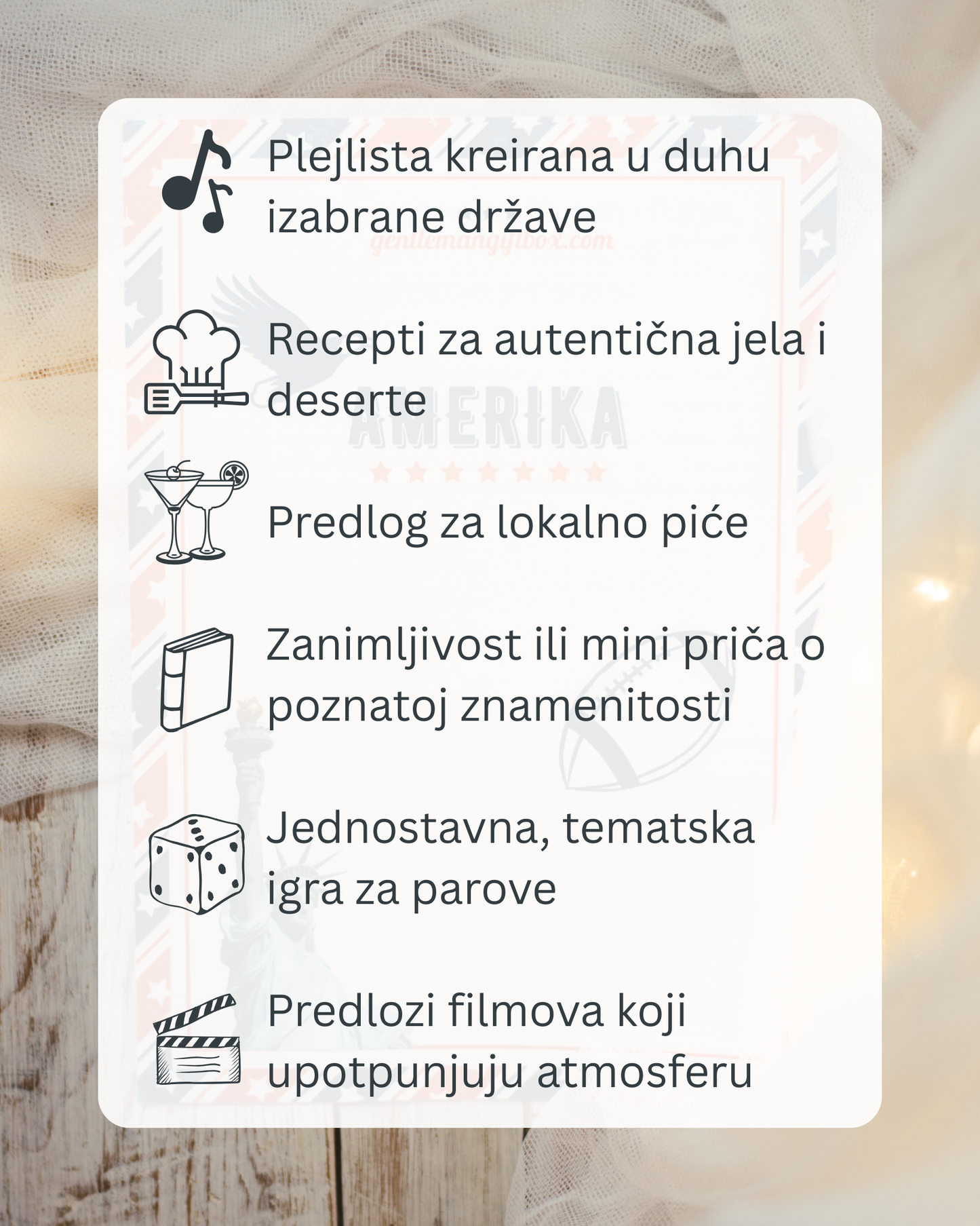 Amerika - tematsko veče za parove